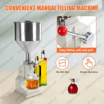 LPMIE Manual High Accuracy Filling Machine for Oil Cream Honey Yogurt  Liquid Paste in Glass Jars Bottles Tubes