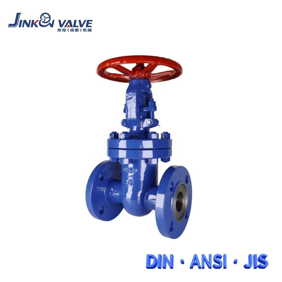 Gate Valve Rising Stem Flanged DIN ANSI JIS Cast Iron Carbon Steel PN16 Industrial DN50-DN600 -20C~425C Water Steam
