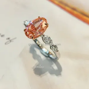 In Stock! GIA/IGI 2.206CT Pink CVD Diamond Ring - PT950/18K, Fancy Vivid Sakura Engagement