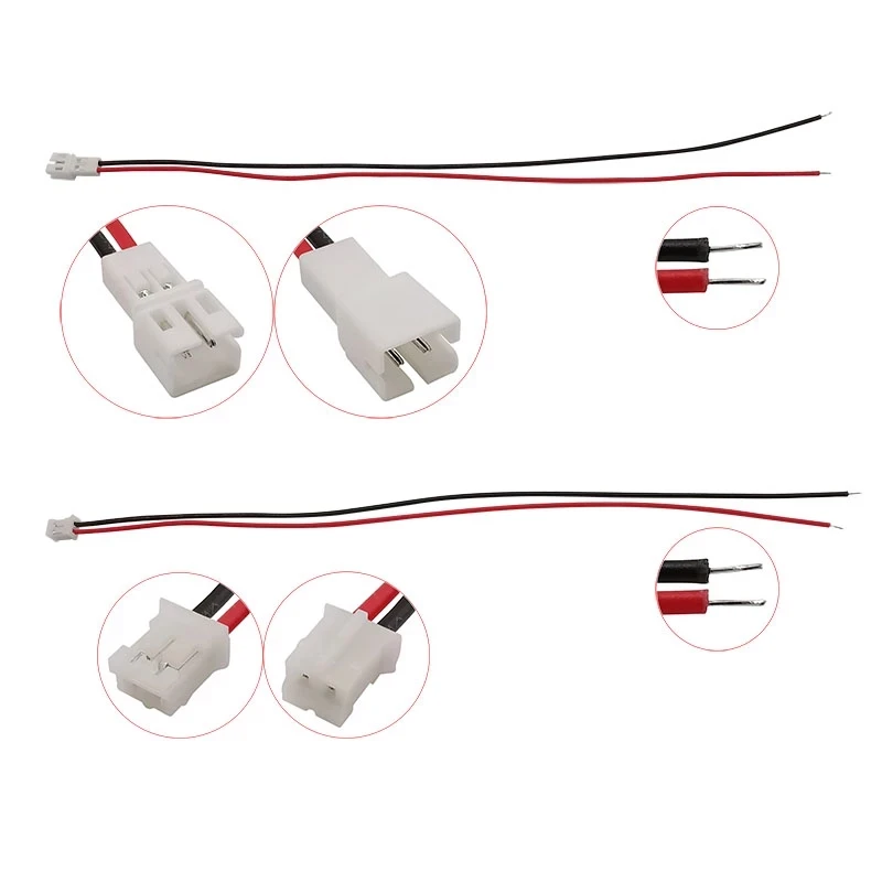 Connecteurs JST Micro 1.25/2.0/2.54mm - Mâle Et Femelle 2 Broches, Pour Câblage électronique DIY