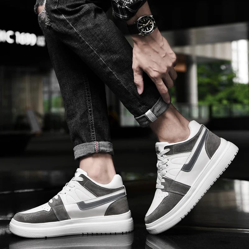 ZC Men's Height Increasing Shoes with Men's Casual Shoes with High Top Blackboard, Men's Lifting Shoes