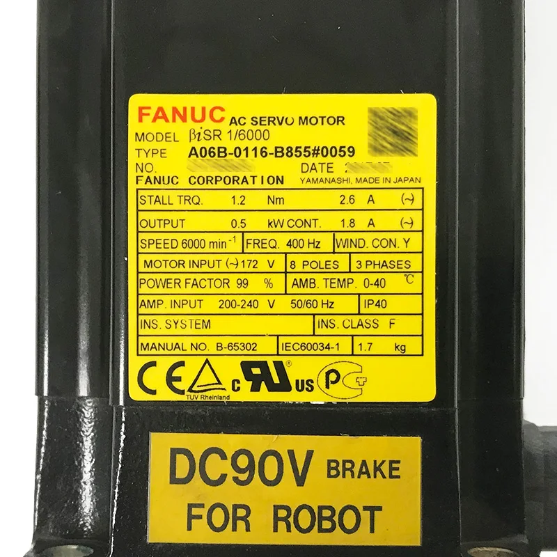 ファナックサーボモータA06b-0116-b855/0048　 新品未開封 A06B-0116-B855 #0048サーボモーターFanuc| Alibaba.com