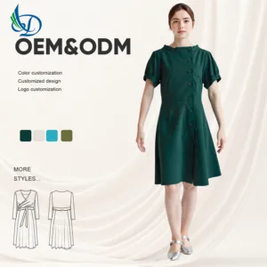 High Quality Plus Size Dress, Elegant Green Women's Summer Dress, Summer Party Sexy Knee High Office Women's Style