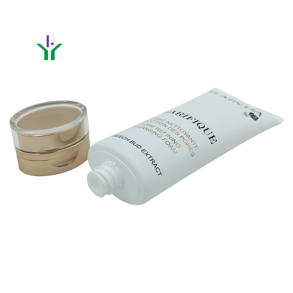 Custom Capacity 5ML 20ML 59ML 100ML 200ML 100g 400g Chrome Plated Frosted Plastic Cosmetic Tube