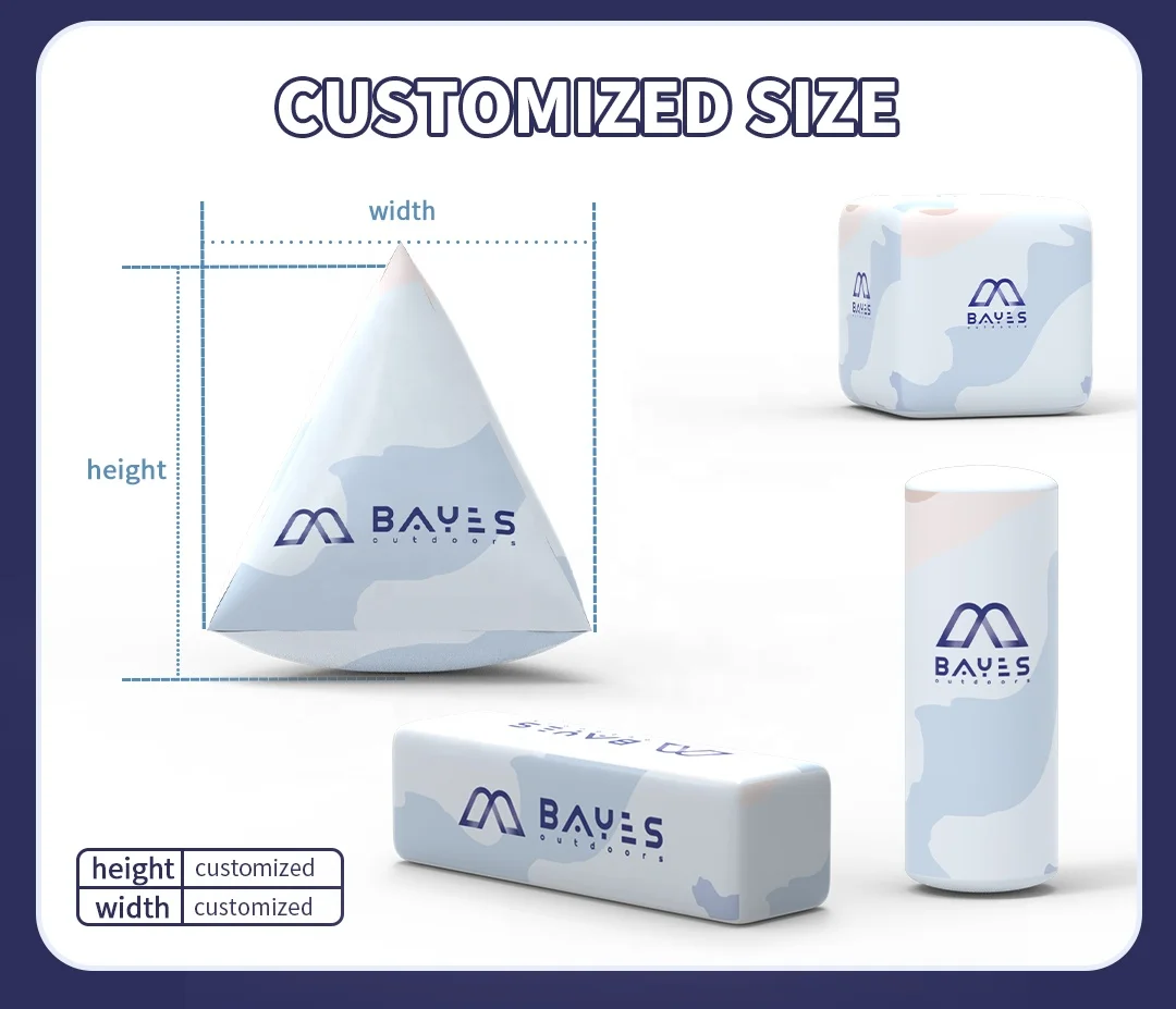 Water Advertising Inflatable Buoy Triangular Racing Floating Buoys for Water for Racing & Navigation