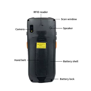 Rugged Android Smart Terminal PDA 2D Barcode Scanner with WIFI BT