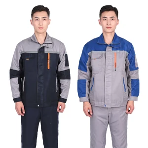Wholesale Custom Long Sleeve Safety Clothing Work Clothes Set Factory Workshop Mechanic Construction Worker Workwear Uniform