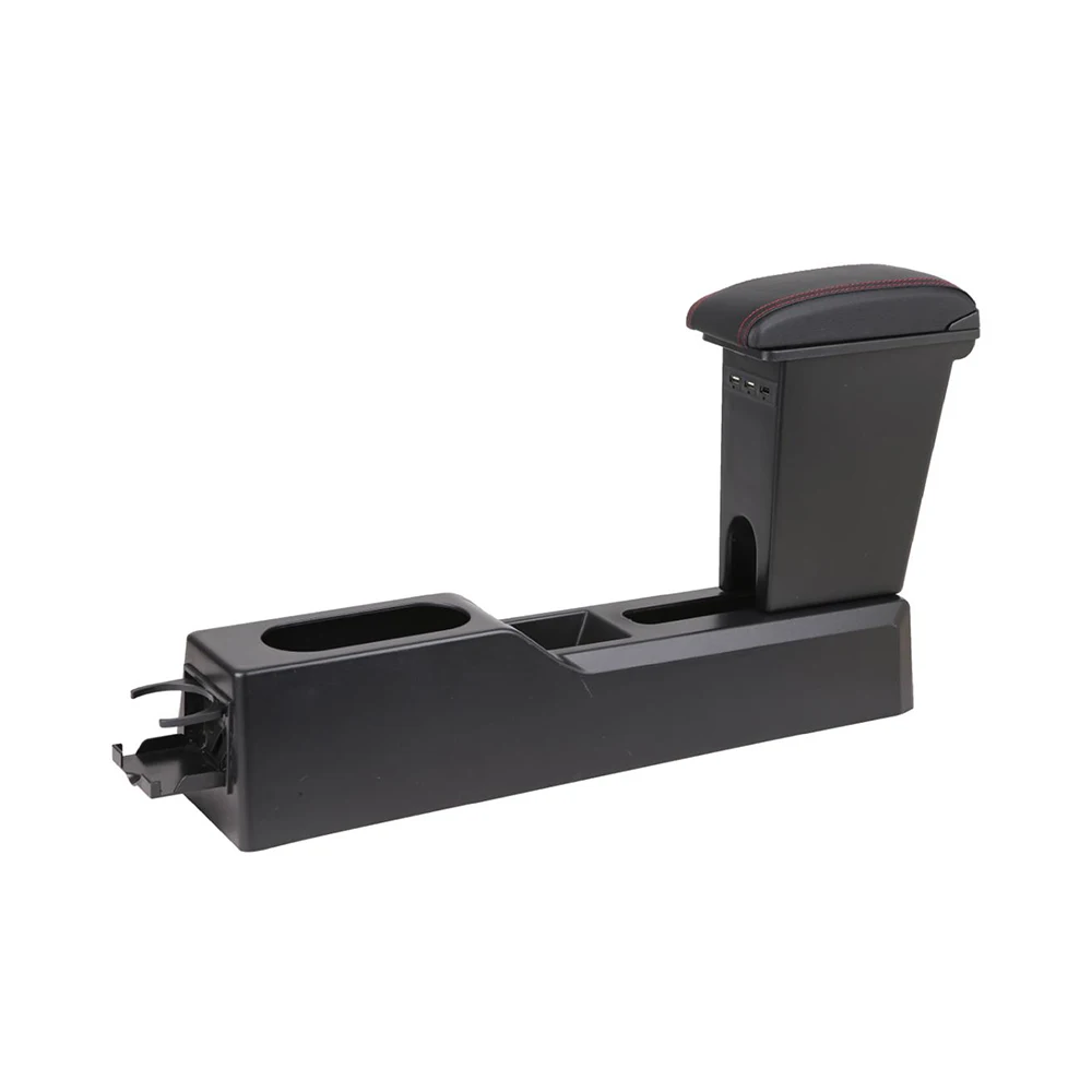 Car Armrest Interior Front Seat Armrest Box Universal for Cup Holder Storage Box Soft Arm Rest Pad Automotive Goods Accessories