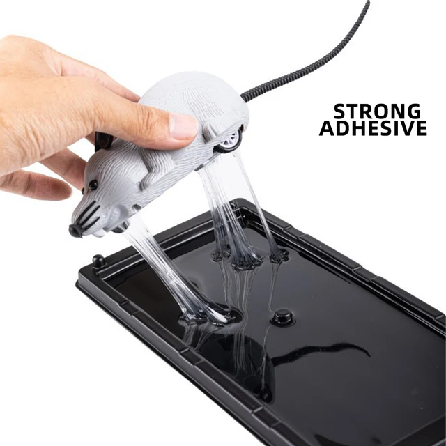 Heavy-Duty Black Plastic Mouse Trap with Strong Adhesive Disposable and Effective Rodent Control Solution for Indoor Use