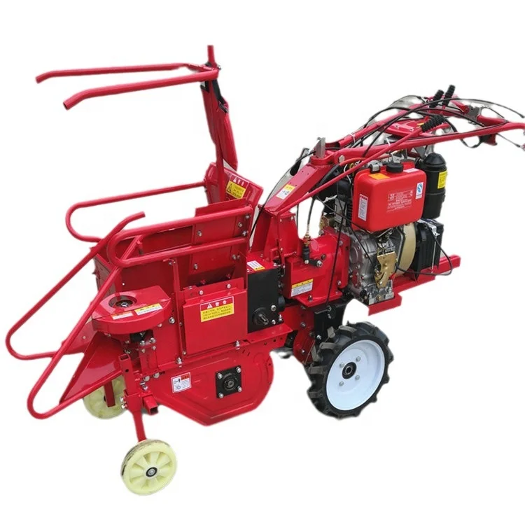 Competitive Price Mini Easy-to-operate Hand Push Self-Propelled Corn Harvester Maize Harvesting Machine
