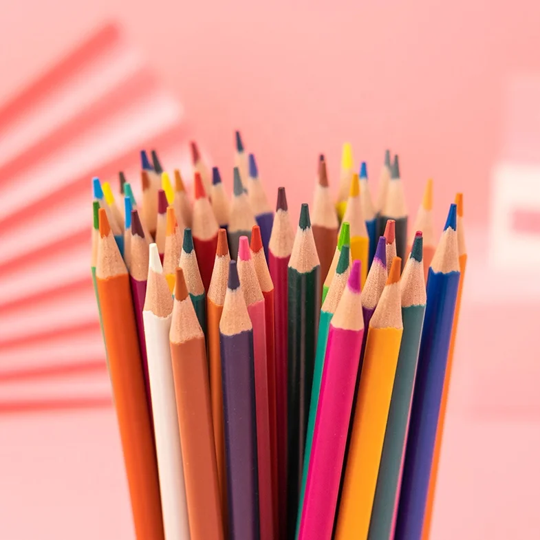 7inch 12pcs/24pcs/36pcs /48pcs Plastic Custom Logo Color Pencil Set Student Color Pencil