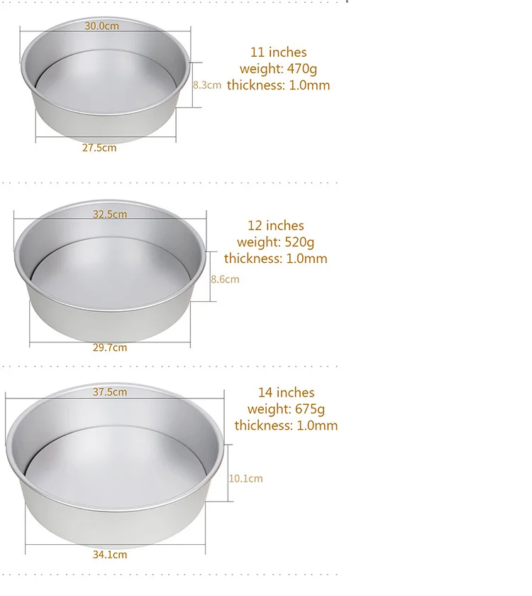 Custom Wholesale 4/5/6/7/8/9/10 Inch Aluminum Tube Cake Baking Pan