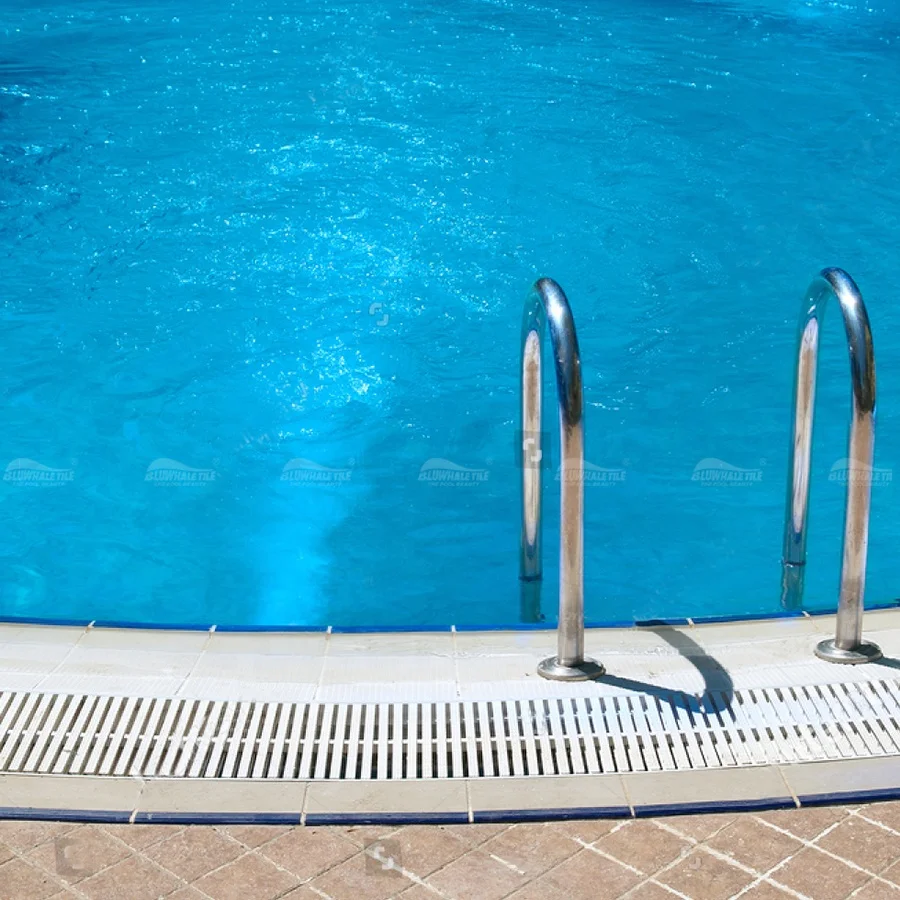 Bluwhale Customize Length Swimming Pool Wave Shape Grating Grille Non Slip PPS Overflow Grating