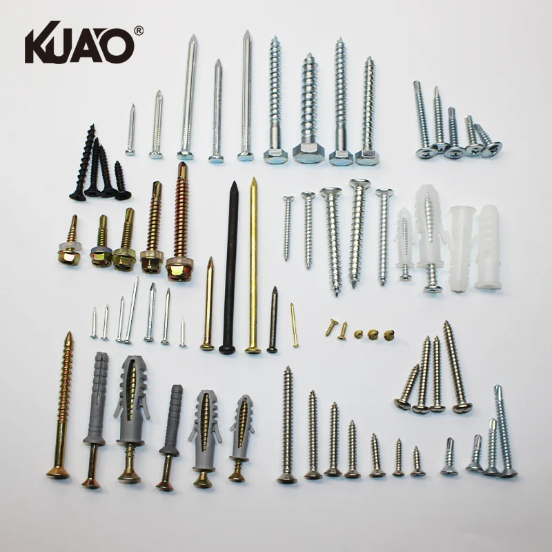 Hardware Screw Blister Packaging Stainless Steel Self Tapping Sheet Metal and Wood Screws Fastener for Metal Wood and DIY Use manufacture