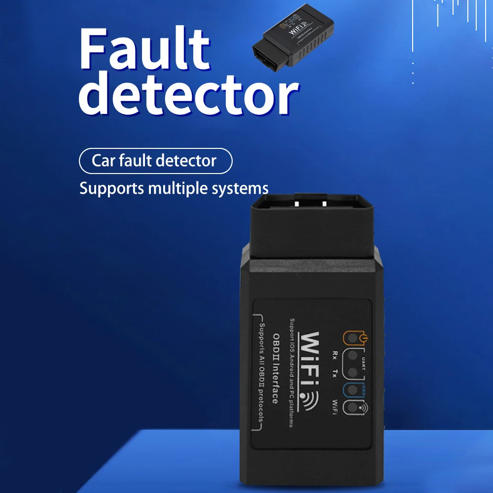 WiFi OBD 2 Connector Code Reader Black Wireless Scanner Detector V1.5 Car Diagnostic Tool - view 5