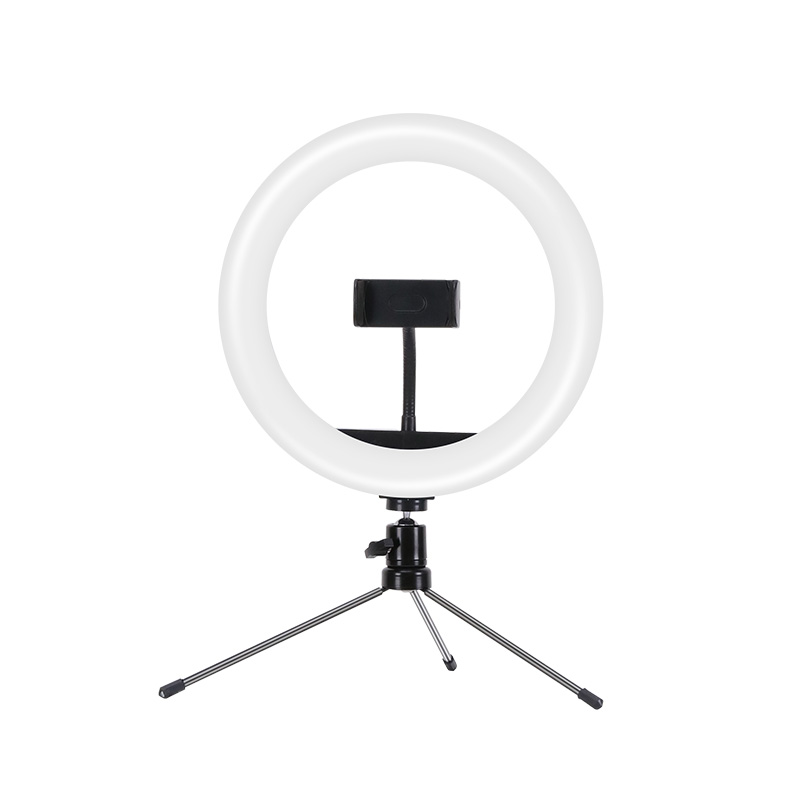 Мини-штатив для мобильного телефона, светодиодный монопод 26 см, круглый зажим 10 дюймов, Настольный светильник для фото и косметологии, подсветка для стола