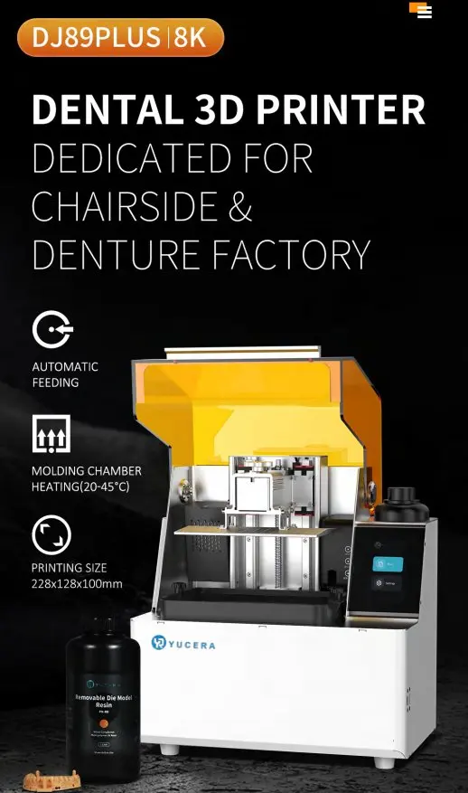 Yucera Dental Lab and Dental Clinic Product YRC-DJ89 PLUS Dental 3D Printer Digital Cad Cam