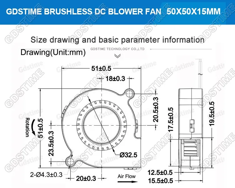 Powerful Centrifugal Turbo Blower, 3V, 5V, 12V, 24V - detail 6