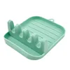 Rounded edge kitchen pot lid holder/dark green