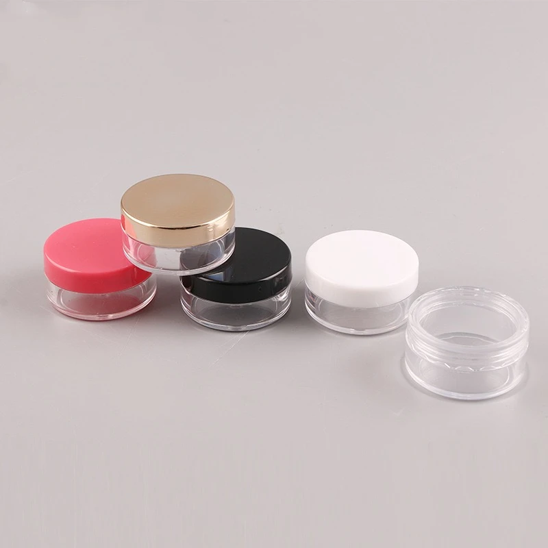 50ml to 360ml PET Plastic Cream Jar Transparent Body Skin Cream Jar With Gold Lid