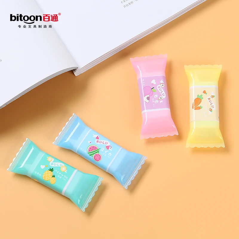 Высококачественная прочная Лента для коррекции экологически чистой пластиковой формы любимые школьные канцелярские принадлежности в форме конфет