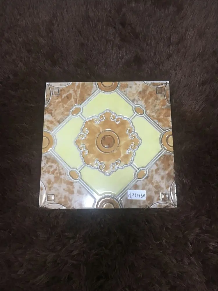 Minqing 3d Stone Design Floor Tiles with Amber Glazed