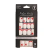 White color with red french tip