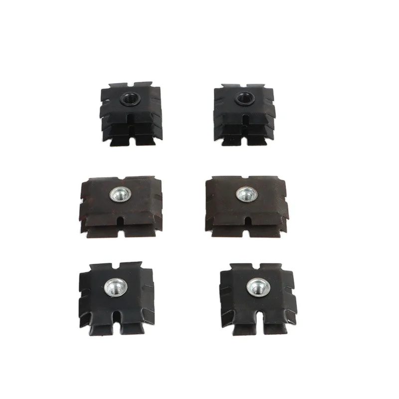 Factory Direct M4 M6 M8 Pipe Connector Square Threaded Inserts Nut for Round Square Steel Tubes End Star Nut