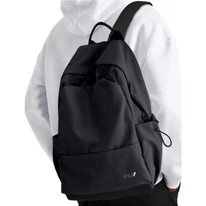 Custom LOGO Casual Simple Backpack Travel Backpack Large Capacity Daily Schoolbag with USB Zipper Closure School Laptop Mochila