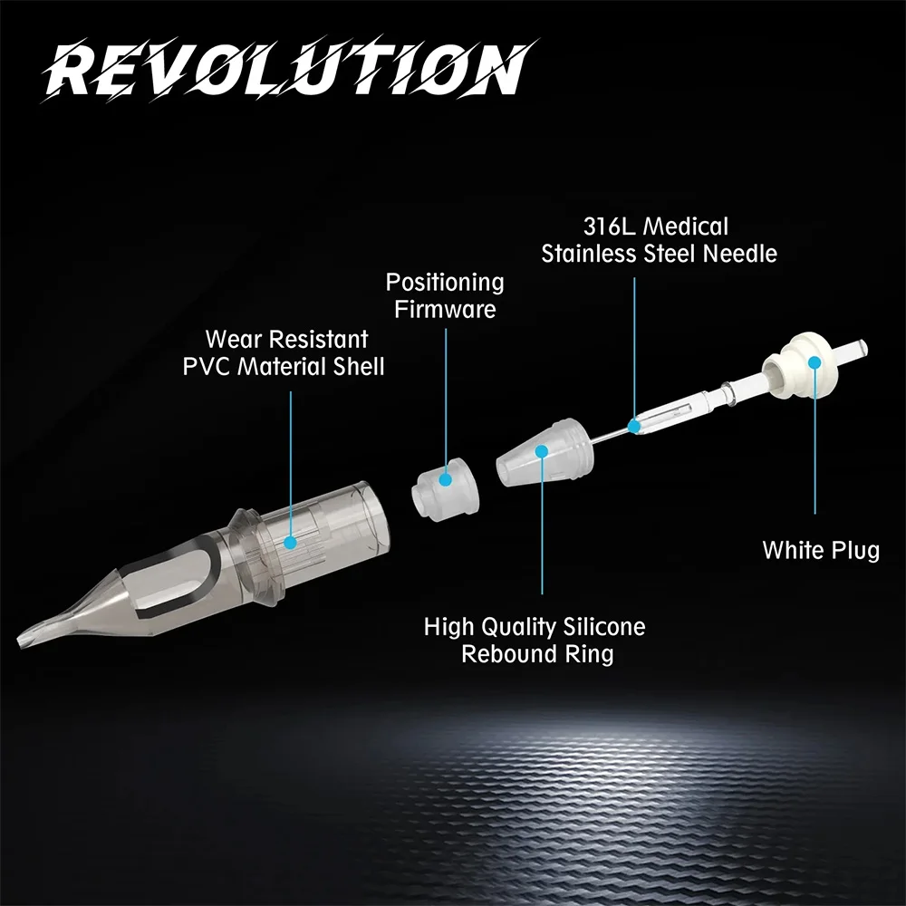 Ez Tattoo Revolution Rl 20pcs Long Taper 10 0.30mm 12 0.35mm Membrane