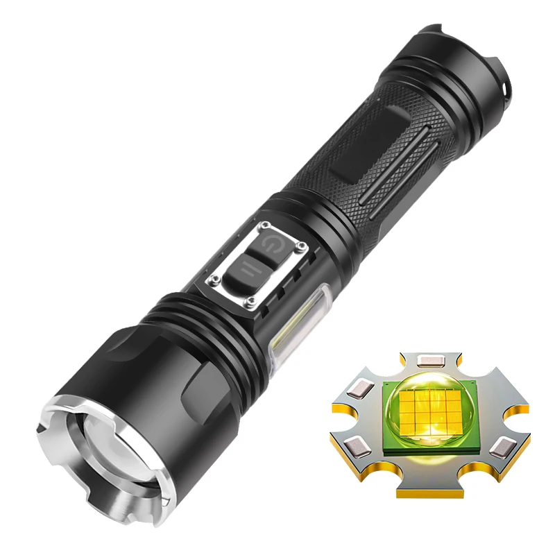 Torcia a LED XHP160 ad alta luminosità da 30000 lumen, torcia a LED XHP160 ricaricabile ultra luminosa, luce tattica portatile con 5 modalità, torcia impermeabile zoomabile per campeggio, emergenza Torcia a LED XHP160 ad alta luminosità da 30000 lumen, torcia a LED XHP160 ricaricabile ultra luminosa, luce tattica portatile con 5 modalità, torcia impermeabile zoomabile per campeggio, emergenza