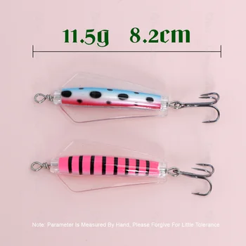 Factory ABS Plastic Ice Fishing Lure 11.5g WithTreble Fishing Hooks for Ice Fishing Saltwater Jigs – Metal Jig – view 4