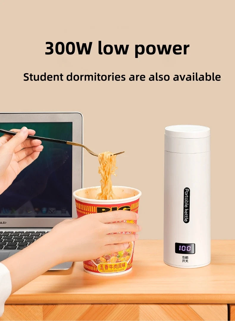 New 500ML Double Wall Vacuum Insulated Stainless Steel thermal heating travel mug smart Water Bottles With temperature display