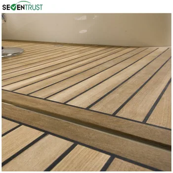 Synthetic Teak Pvc Soft Flooring For Yacht Boat Pontoon Teak Decking ...