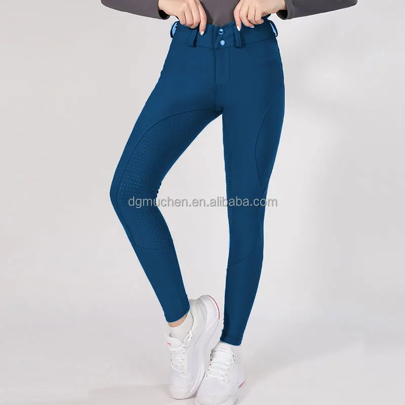 Top Trend Full Seat Silicone Zipper Horse Riding Leggings Tights Pants Equestrian Jodhpurs