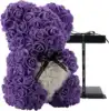 Cuore bianco orso viola