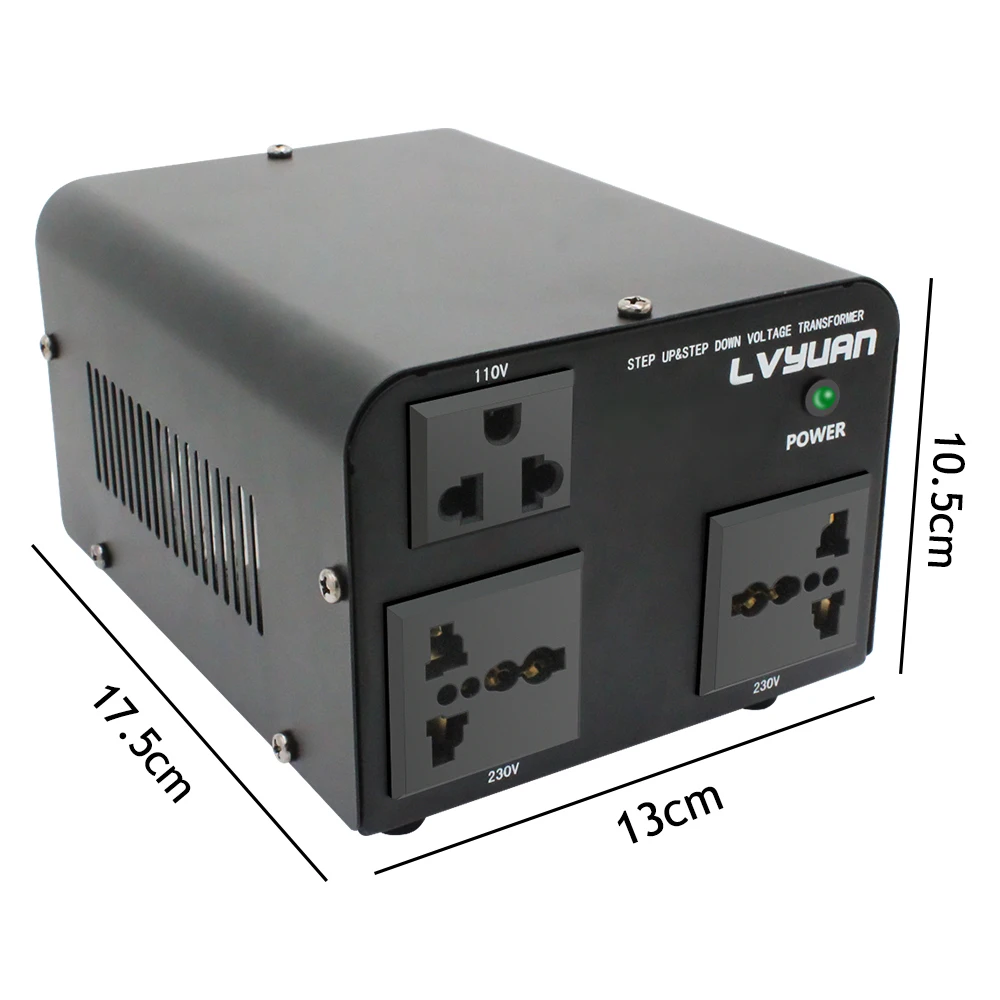 500W 電圧変換器 110-220V ステップダウントランス 連続使用対応