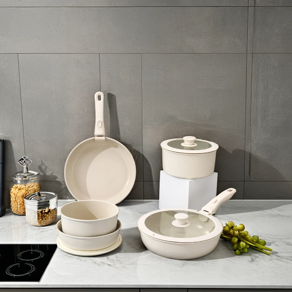 Набор посуды в американском стиле со съемной ручкой