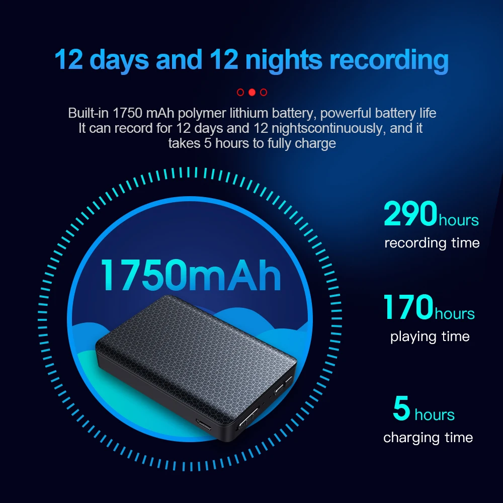 Super Long Time Recorder High Quality Voice Activated Recorder Recorder With Playback Function