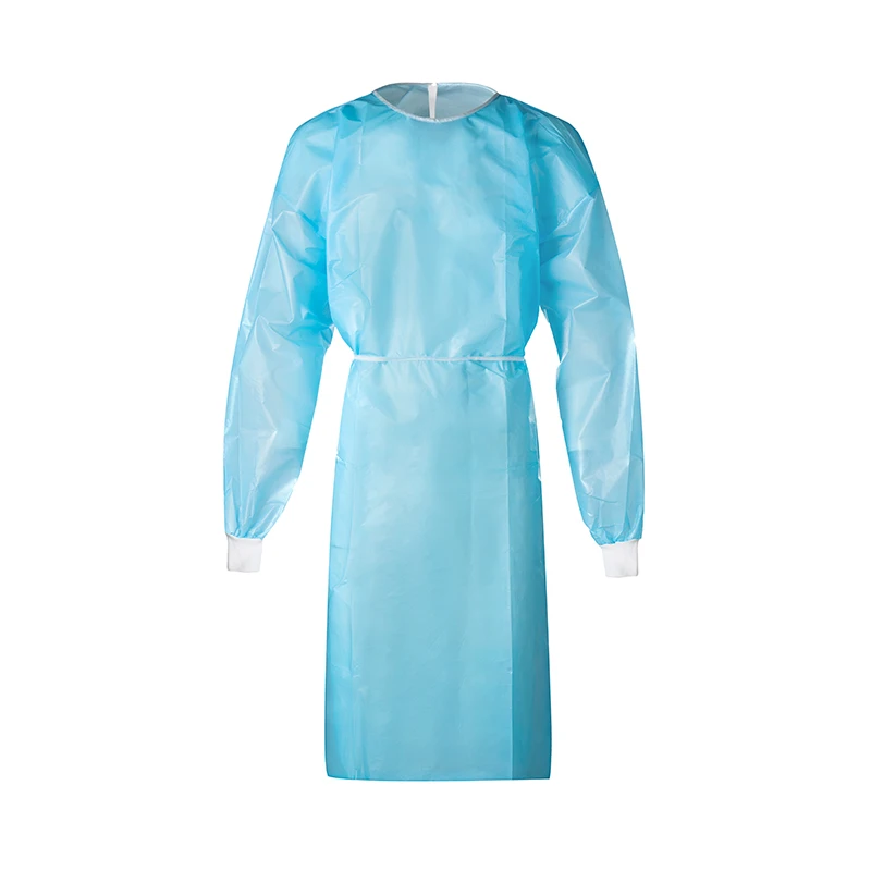 Wholesale Isolation Gown cpe Gowns Disposable Gown CPE Isolation Grown Apron with long Sleeves