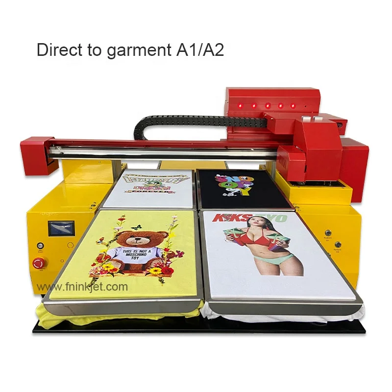 A1 6590 6090 High Speed 2 Print Heads DTG Direct to Garment Cotton