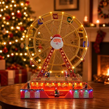 ノエルフェリスホイール音楽ボックス LEDライト付きクリスマス装飾