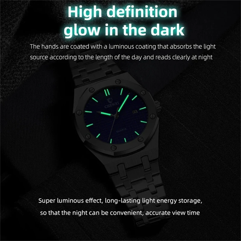 CHENXI 8248 Men's Waterproof Stainless Steel Quartz Watch - Luxury