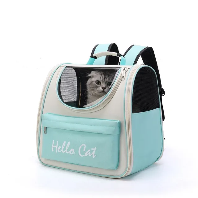 New Design Portable Outdoor Double Shoulder Bag Front Window Pet Travel Carrier Bag Breathable Backpack for pet supplies