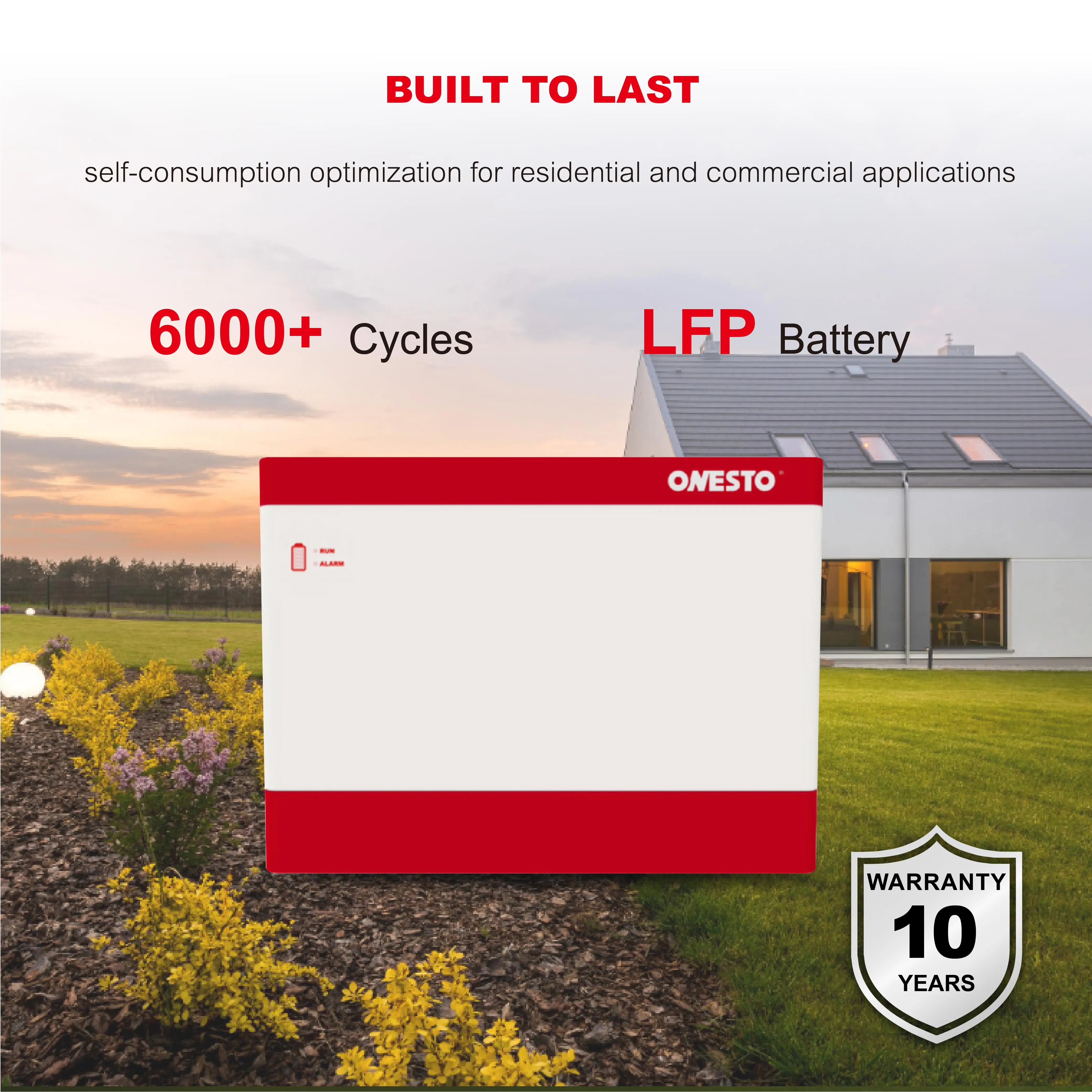 Onesto Stacked Lithium Battery 50V 100Ah 200Ah 300Ah Solar Energy System with LFP Battery Cells