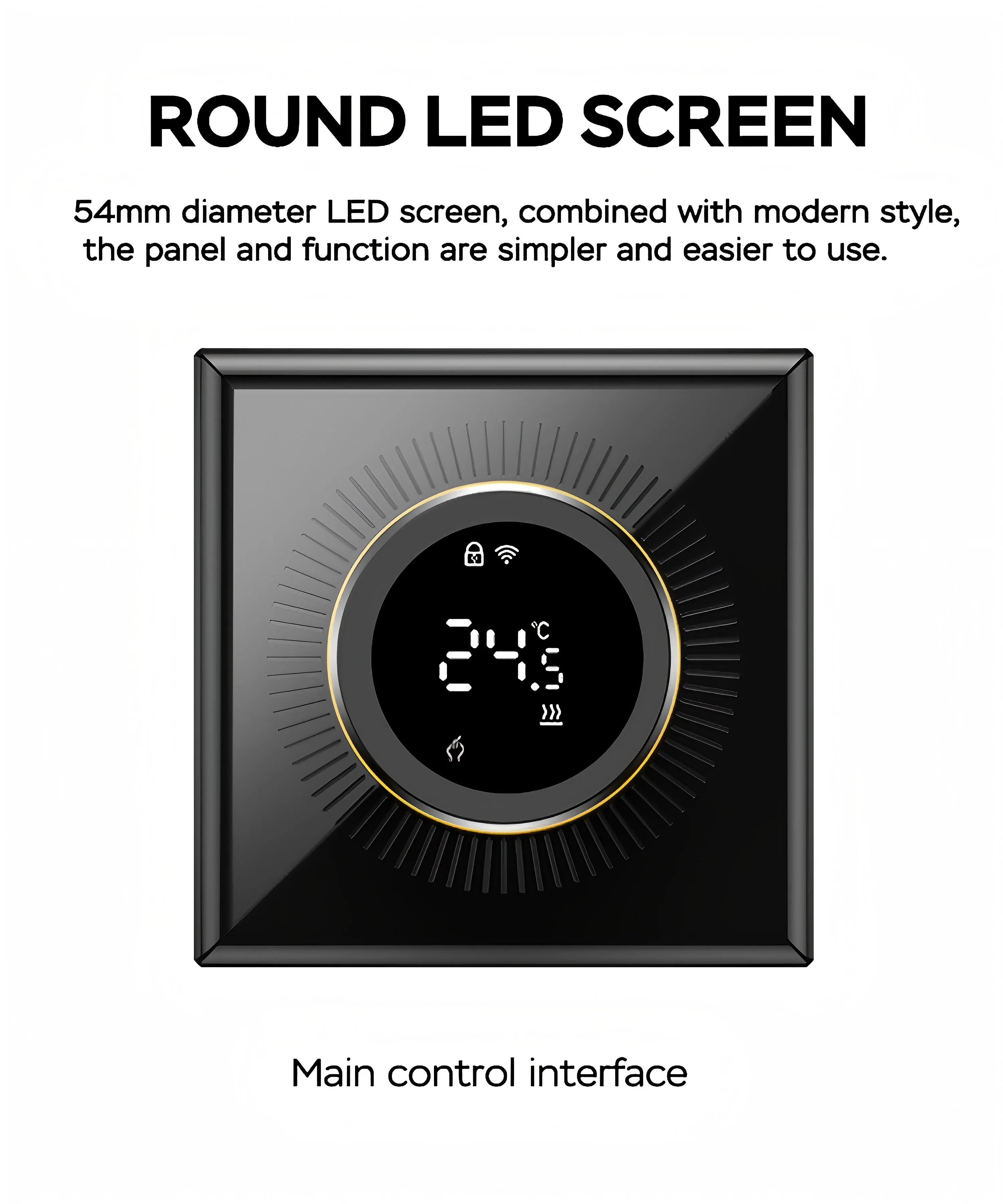 Modern White Digital Smart Thermostat with PC Material for Apartment & Hotel Floor Heating WiFi ... - Penthouse Apartment Smart Thermostat