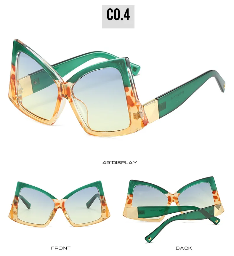 Fashion Hip Hop Notched Shade Sunglasses Personality Decorative Glasses Unisex I.161904214