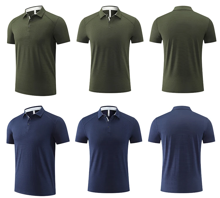 Wholesale Custom Design 92 Polyester 8 Spandex Multi Color Mens Polo Shirt Blank 4 Way Stretch