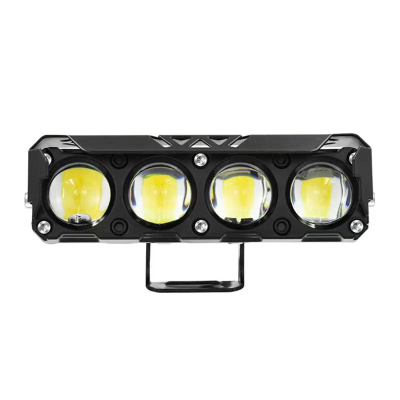 M4 Hi/Low Beam Dual Color  Four Lens With Two Fans External LED Motorcycle Spotlights