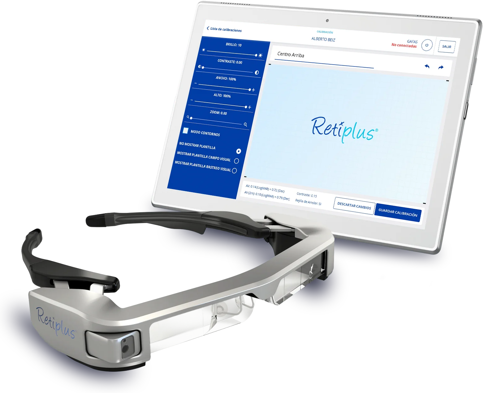 SmartGlasses RP and Tablet with RETIPLUS softwares/ Smart Glasses for Low Vision people / glaucoma glasses